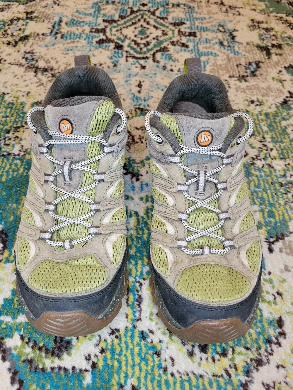 Merrell Moab 3 Vibram Sole Green Breathable Hiking Shoes, Size Mens 9.5
